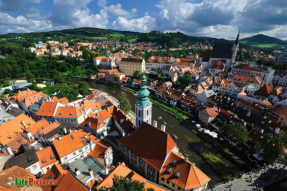 View from the tower of Cesky Krumlov