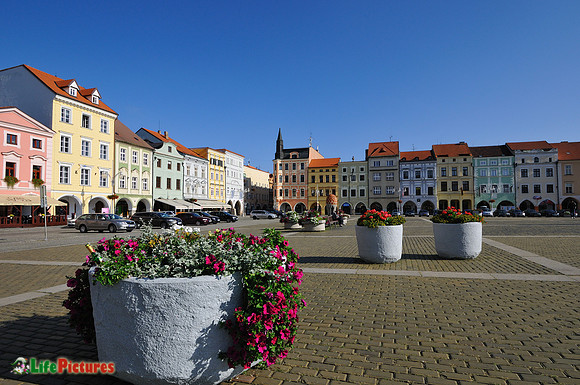 Another view of České Budějovice square