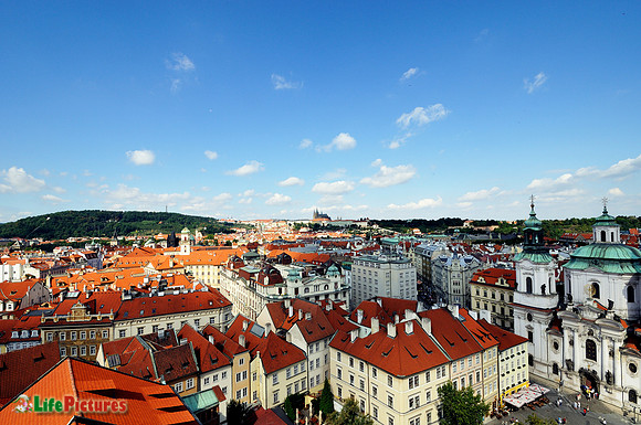 Prague with the castle on the background