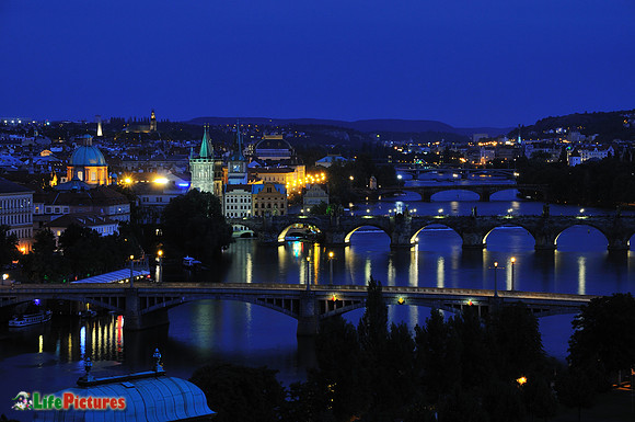 Prague after sunset