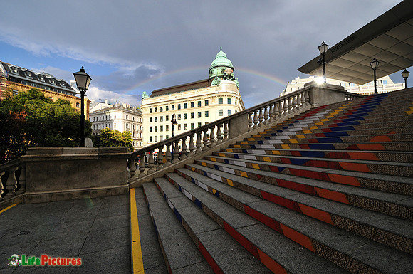 Vienna, rainbow after the storm