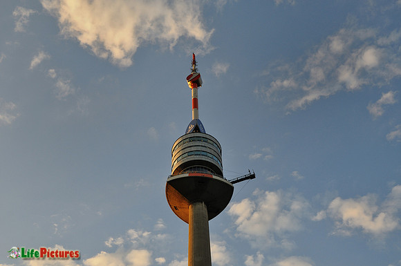 Donauturm at evening