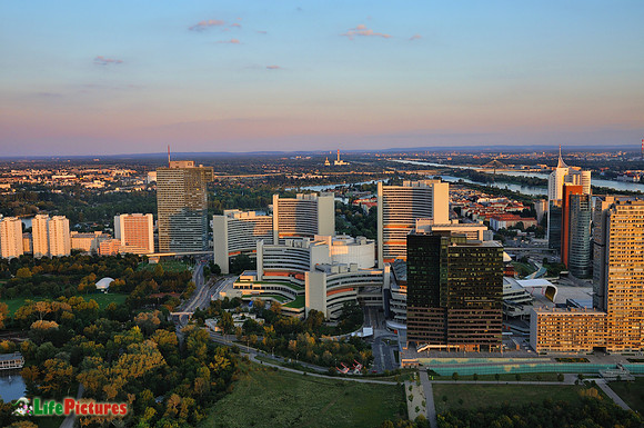 View from Donauturm on Austria Center Vienna