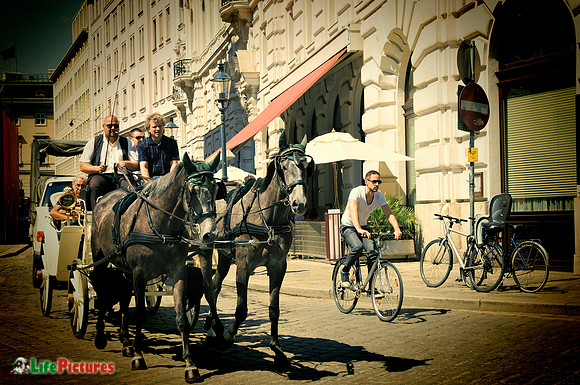By horse and by bike