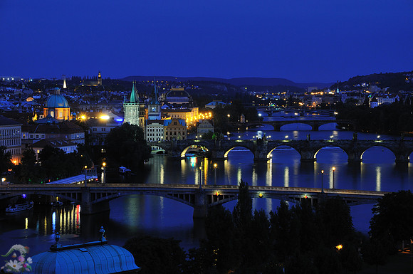 Prague after sunset