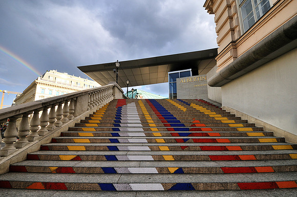 Vienna, stairway to Albertina