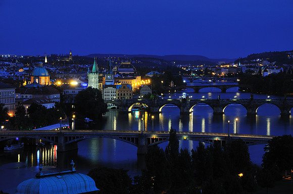 Prague after sunset