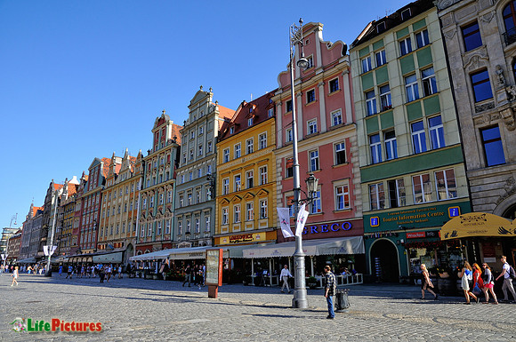 Breslavia, the beautiful houses of the old city