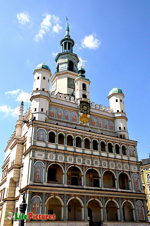 Poznan, a detail of the town hall