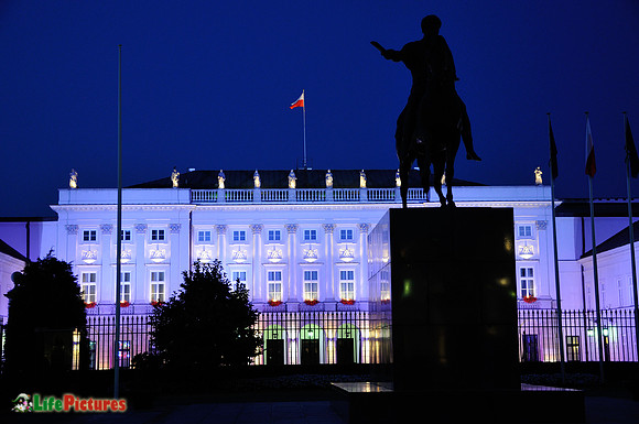 Presidential Palace in violet
