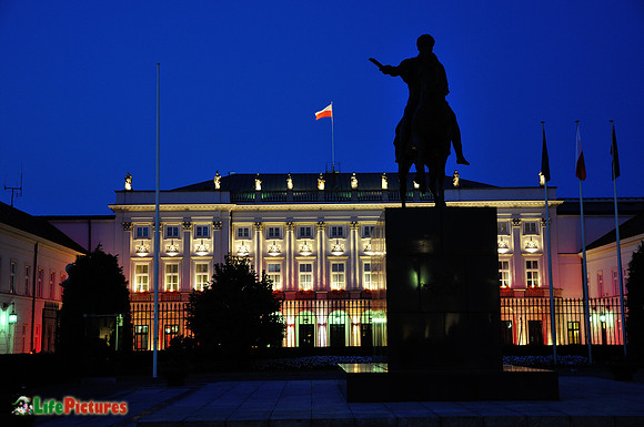 Presidential Palace in white and red