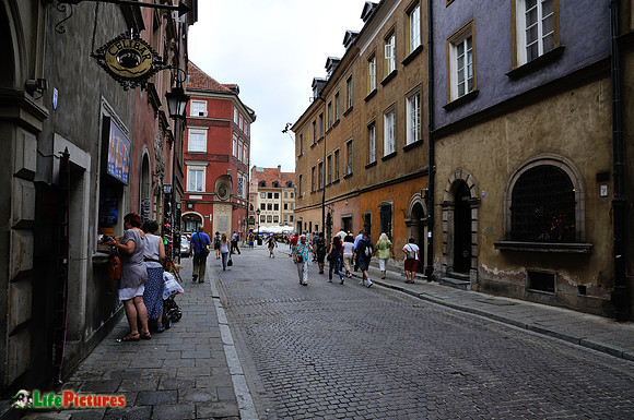 Among the old houses