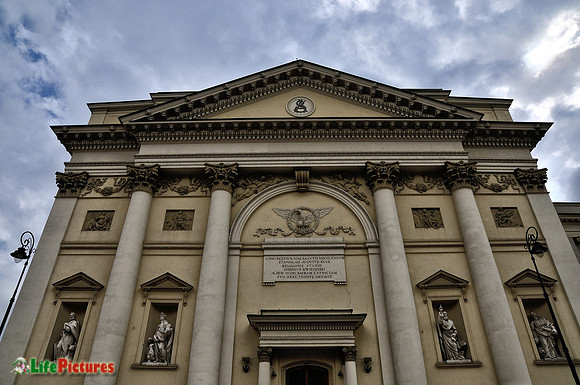 A detail of the church