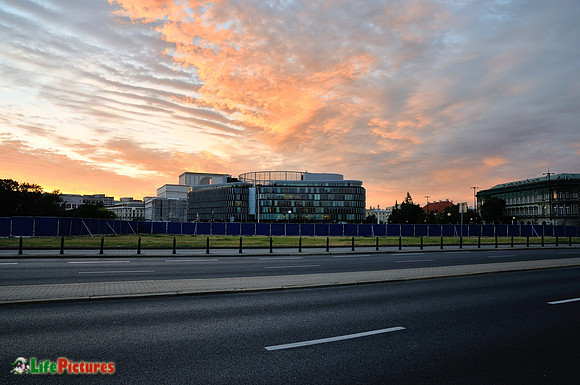 Sunset over Warsaw