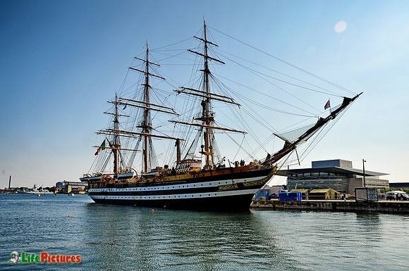 Amerigo Vespucci at the harbour of Copenhagen